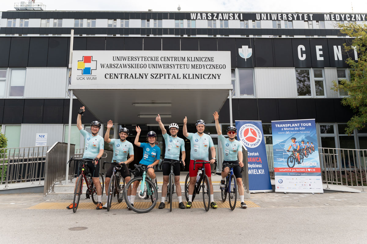 rajd rowerowy Transplant tour z morza do gór; Kampus Banacha; WUM